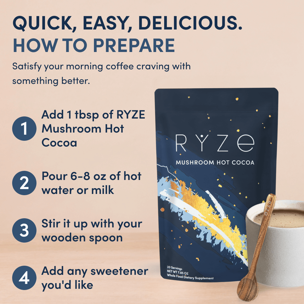 Mushroom Hot Cocoa (20 servings) - Mindful Energy