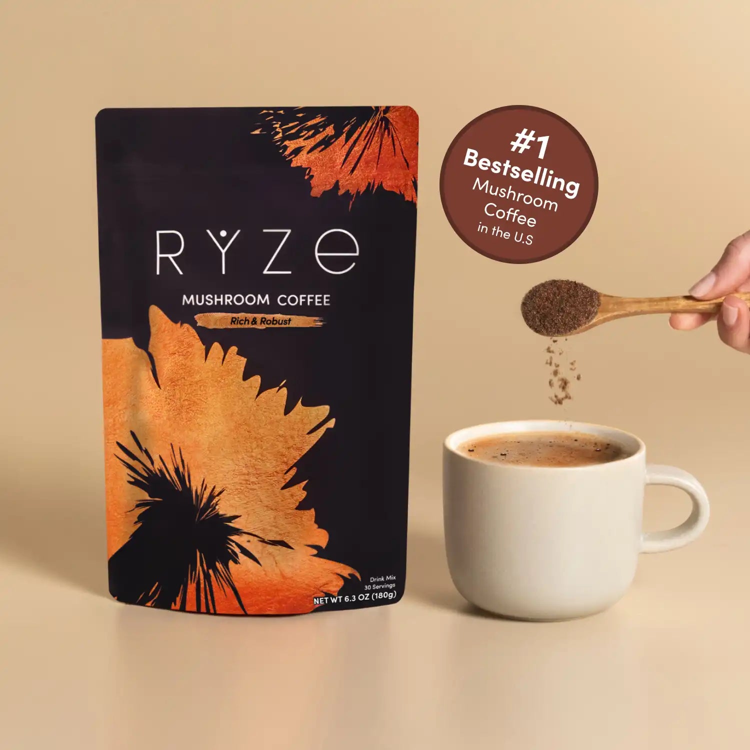 Mushroom Coffee Dark Roast (30 Servings) - Functional Blend