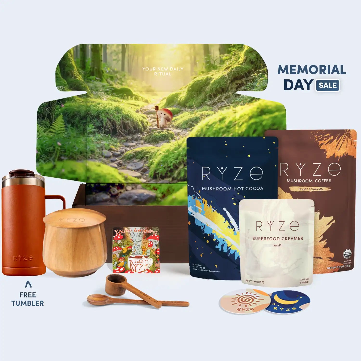RYZE Ritual Set (Cocoa + Coffee) - Superfood Blend